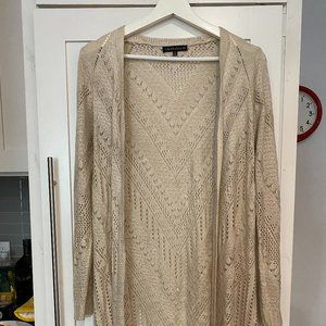 Love and Ellie Long Beige Knit Sweater, SM